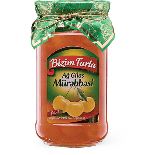 BIZIM TARLA WHITE CHERRY PRESERVE - AG GILAS MÜRƏBBƏSİ (400GR)