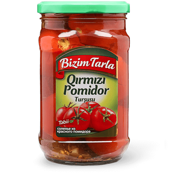 BIZIM TARLA RED TOMATO PICKLE - QIRMIZI POMIDOR TURŞUSU  (670GR)